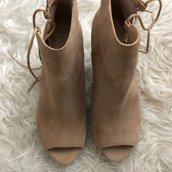 Sole Society suede open toe booties - Picture 3 of 5